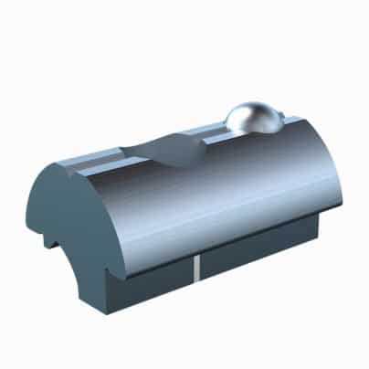 Blubase | Aluminium Groefmoer M8